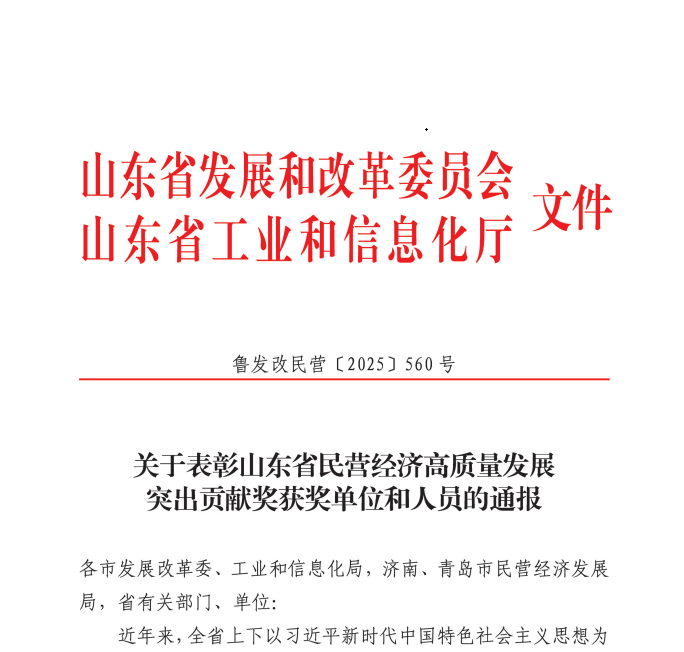 成山集团总裁、太阳GG成山总裁兼首席执行官车宝臻荣膺山东省民营经济高质量发展突出贡献奖